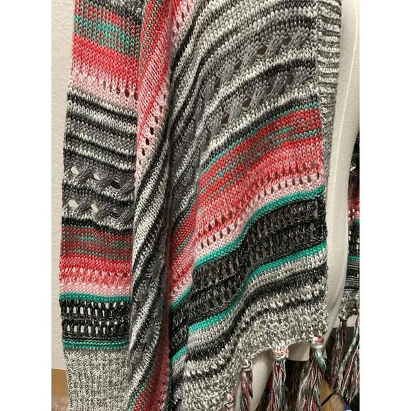 Altared State Boho Fringe Cardigan Sweater Size Small Open Knit Preloved - Picture 5 of 6
